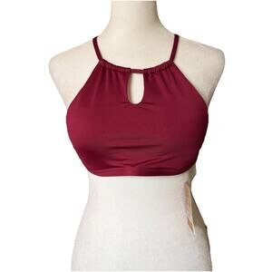 NWT Patagonia Womens XS Cliff Cruiser Bikini Top Arrow Red Keyhole Strappy Back